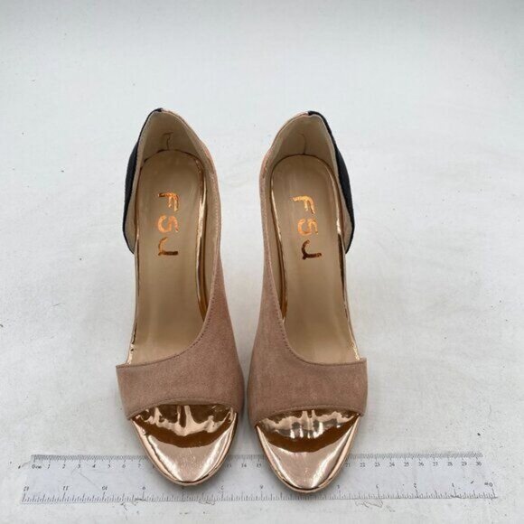 FSJ Women Sexy Peep Toe Cutout Pumps Sandals D'Orsay Stiletto Heels Party - Picture 3 of 7